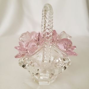 Crystal Rose Flower Basket